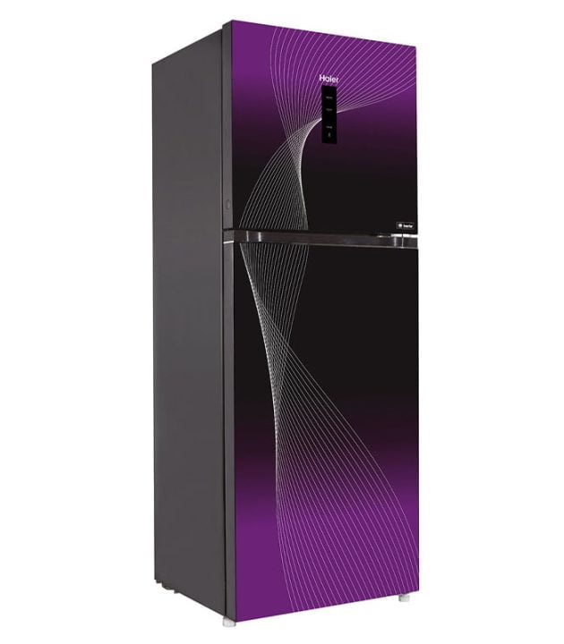 Haier Purple Inverter Refrigerator HRF 438IFRA Glass Shelf purple