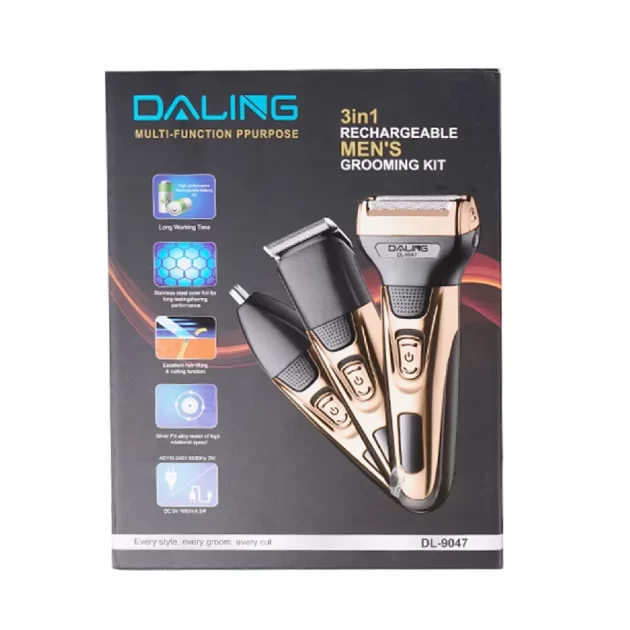 Daling 3 in 1 Rechargeable Mens Grooming Kit DL 9057 03