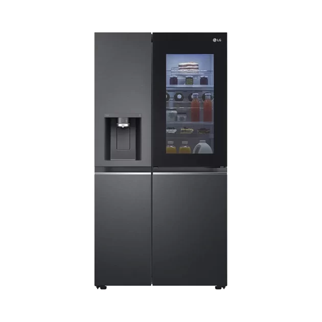 LG 22 Cu Ft Side by Side Refrigerator GR X267CQES ThinQ 01