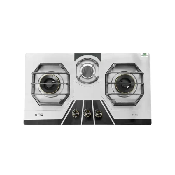 Nasgas Kitchen Hob 3 Burners Steel Top DG 146 BK