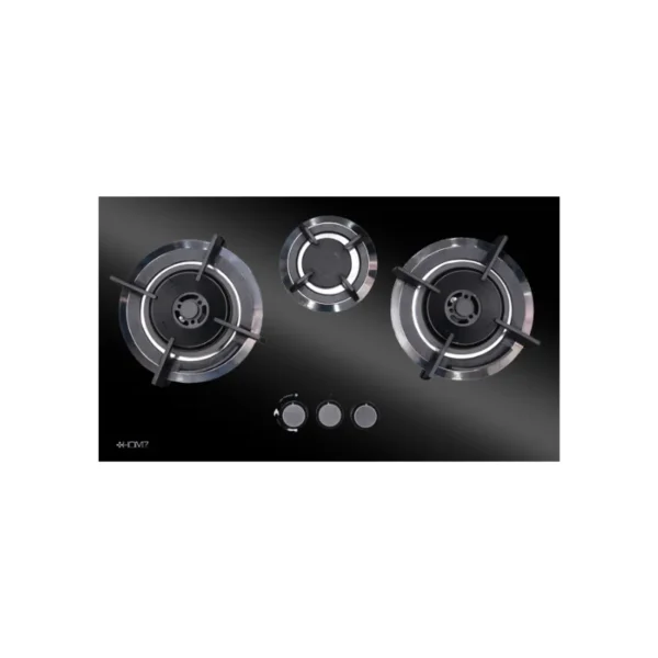 Homz Gas Kitchen Hob 3 Burners Glass Top HMZ 7003BG