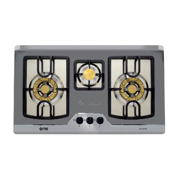 Nasgas Kitchen Hob 3 Burners Stainless Steel DG 333 BK