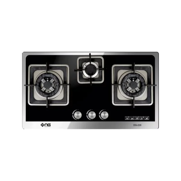 Nasgas Kitchen Hob 3 Burners Metal Top DG GN3 226