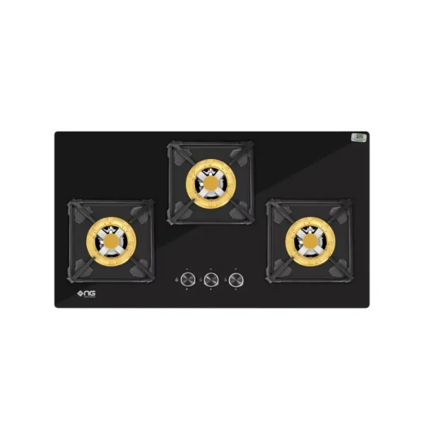 Nasgas Kitchen Hob 3 Burners Glass Top DG 227 G