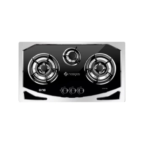 Nasgas Kitchen Hob 3 Burners Stainless Steel D931 BK