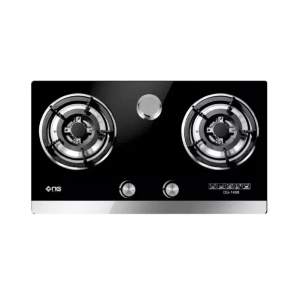 Nasgas Kitchen Hob 2 Burners Glass DG GN2