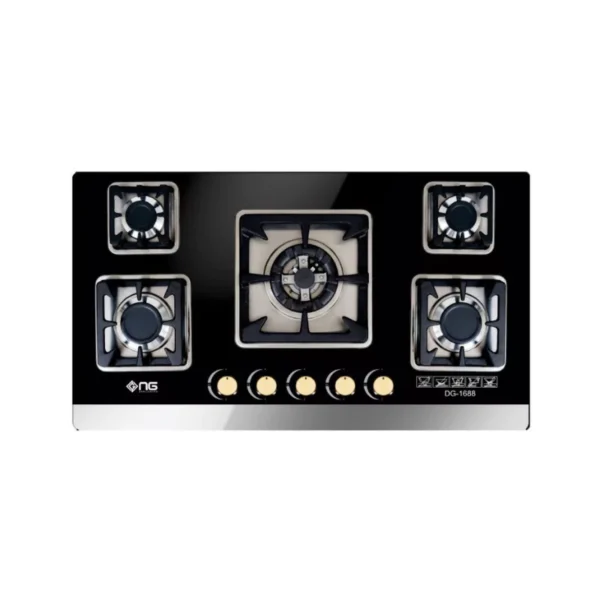 Nasgas Kitchen Hob 5 Burners Glass DG GN5