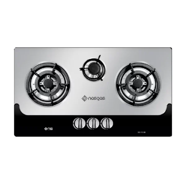 Nasgas Kitchen Hob 3 Burners Stainless Steel DG 111 BK
