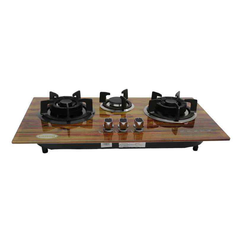 Canon 3 Burners Glass Top Gas Kitchen Hob CA-2421 Canon 3 Burners Glass Top Gas Kitchen Hob CA-2421