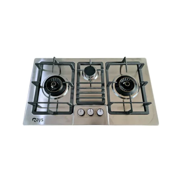 Rays 3 Burners Stainless Steel Gas Kitchen Hob DSH3H5SS