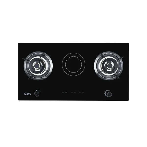 Rays 3 Burners Glass Top Electric and Gas Kitchen Hob RG8603B