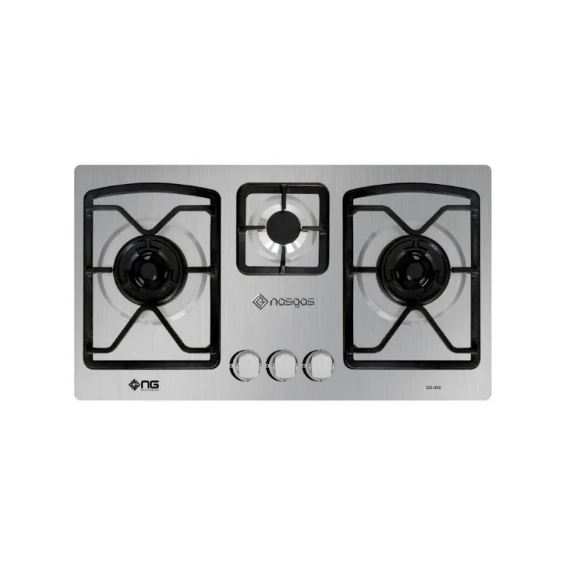 Nasgas 3 Burners Stainless Steel Built-in Hob DG-333 REG Nasgas 3 Burners Stainless Steel Built-in Hob DG-333 REG